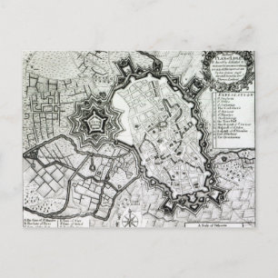 Plan van Lissabon, 1736 Briefkaart