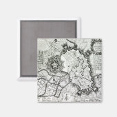 Plan van Lissabon, 1736 Magneet (Voorkant / Achterkant)