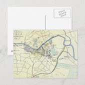 Plan van Lucknow waarin de Verrichtingen worden ge Briefkaart (Voorkant / Achterkant)