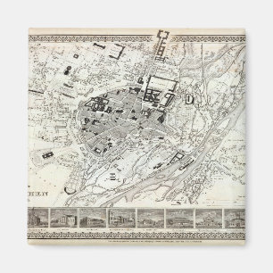 Plan van München - 1844  tekening Magneet
