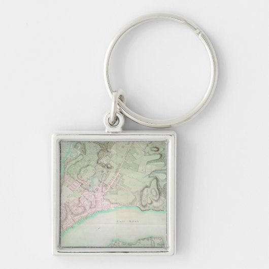 Plan van New York, 1776 Sleutelhanger (Voorkant)