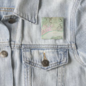 Plan van New York, 1776 Vierkante Button 5,1 Cm (In situ)