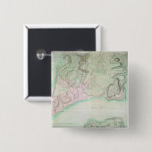 Plan van New York, 1776 Vierkante Button 5,1 Cm (Voorkant /achterkant)