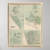 Plan van Newburgh, Warrick Co met Boonville Poster (Voorkant)