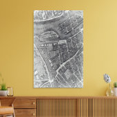 Plan van Parijs, bekend als het "Plan de Turgot" Canvas Afdruk (Insitu (Woonkamer))