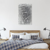 Plan van Parijs, bekend als het "Plan de Turgot" Canvas Afdruk (Insitu (Slaapkamer))