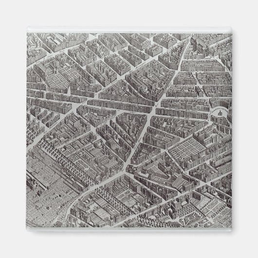 Plan van Parijs, bekend als het "Plan de Turgot" Magneet (Voorkant)