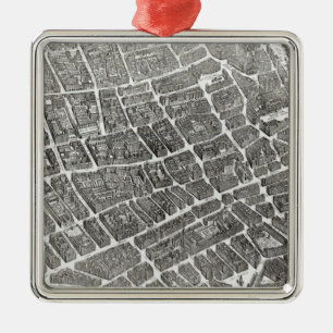 Plan van Parijs, bekend als het "Plan de Turgot" Metalen Ornament