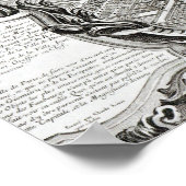 Plan van Parijs, bekend als het "Plan de Turgot" Poster (Hoek)