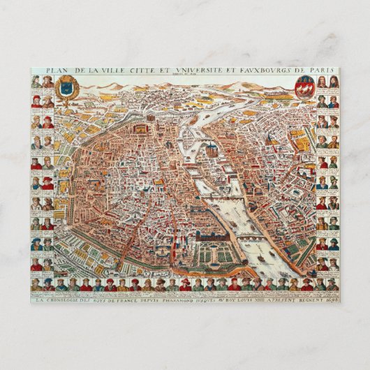 Plan van Parijs, in chronologische volgorde Briefkaart (Voorkant)