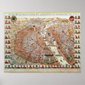 Plan van Parijs, in chronologische volgorde Poster (Voorkant)