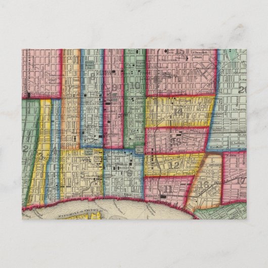 Plan van Philadelphia Briefkaart (Voorkant)