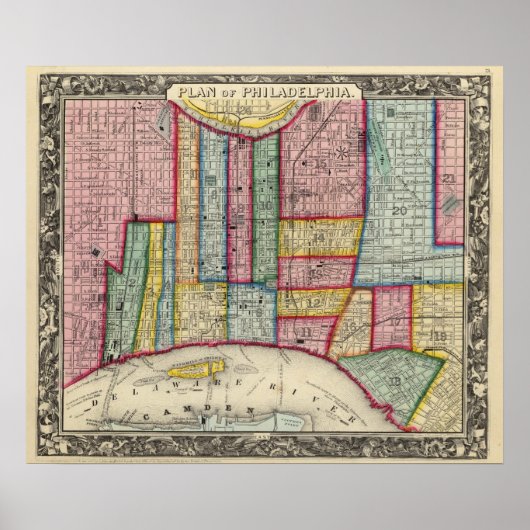 Plan van Philadelphia Poster (Voorkant)