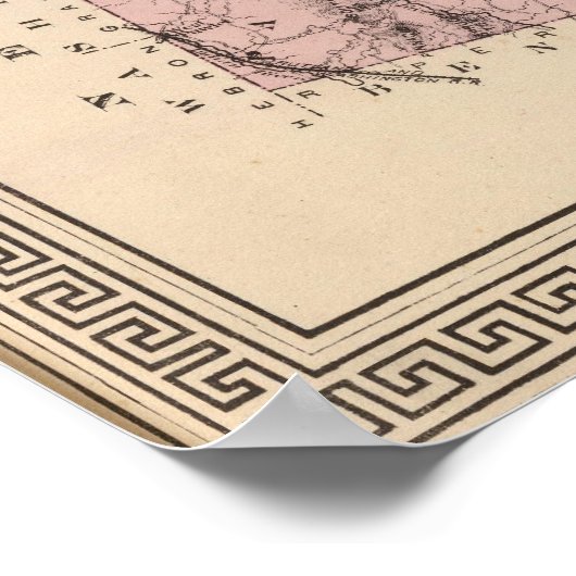 Plan van Rutland Vermont Poster (Hoek)