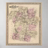 Plan van Rutland Vermont Poster (Voorkant)