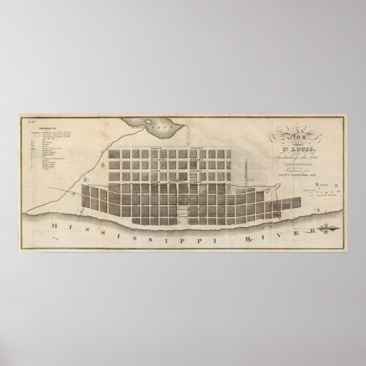Plan van St. Louis, Missouri Poster (Voorkant)