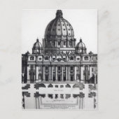 Plan van St. Peter, Rome, gegraveerd door Briefkaart (Voorkant)