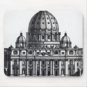 Plan van St. Peter, Rome, gegraveerd door Muismat
