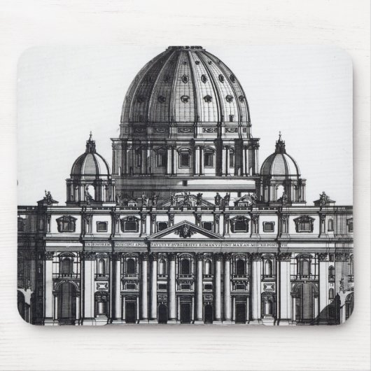 Plan van St. Peter, Rome, gegraveerd door Muismat (Voorkant)