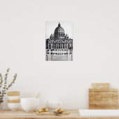 Plan van St. Peter, Rome, gegraveerd door Poster (Keuken)
