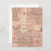 Plan van Warschau met Pierceton, Plymouth Briefkaart (Voorkant / Achterkant)