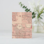 Plan van Warschau met Pierceton, Plymouth Briefkaart (Staand voorkant)