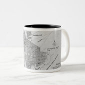 Plan van Washington D.C. Tweekleurige Koffiemok (Voorkant rechts)