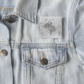Plan van Washington D.C. Vierkante Button 5,1 Cm (In situ)