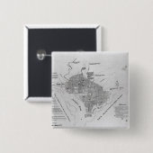 Plan van Washington D.C. Vierkante Button 5,1 Cm (Voorkant /achterkant)