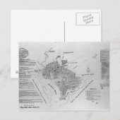 Plan van Washington DC Briefkaart (Voorkant / Achterkant)
