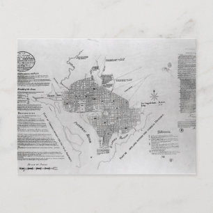 Plan van Washington DC Briefkaart