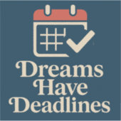 Plan vet, droom luid sticker (Voorkant)