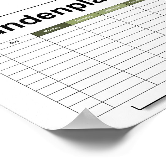 plan voor bedwelming , tijdschema , schema , poste poster (Hoek)