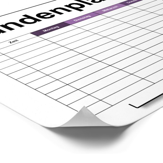 plan voor bedwelming , tijdschema , schema , poste poster (Hoek)