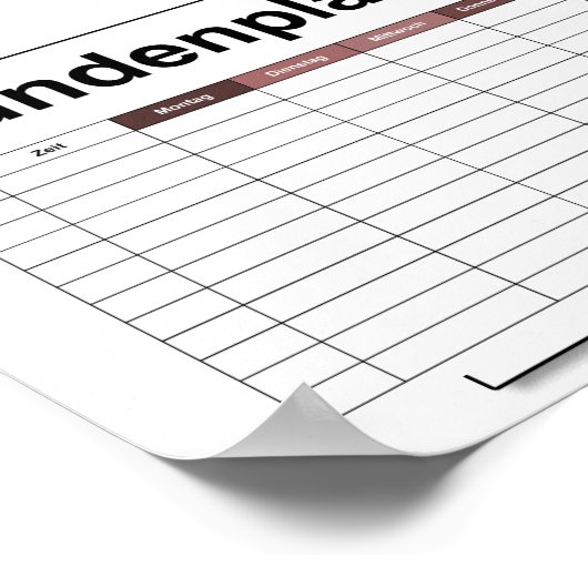 plan voor bedwelming , tijdschema , schema , poste poster (Hoek)