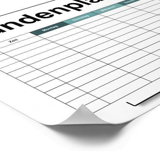 plan voor bedwelming , tijdschema , schema , poste poster (Hoek)