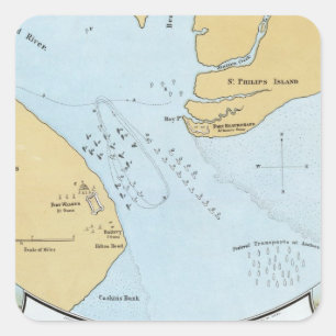 Plan voor de aanval op de zee en de vangst van de vierkante sticker