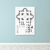Plan voor de Basilica van Sint-Peter Canvas Afdruk (Insitu (Houten vloer))