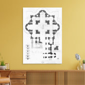 Plan voor de Basilica van Sint-Peter Canvas Afdruk (Insitu (Woonkamer))