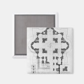 Plan voor de Basilica van Sint-Peter Magneet (Voorkant / Achterkant)