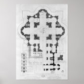 Plan voor de Basilica van Sint-Peter Poster (Voorkant)