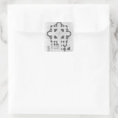 Plan voor de Basilica van Sint-Peter Vierkante Sticker (Tas)