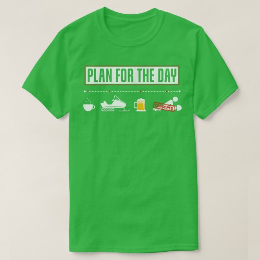 Plan voor de Dag Funny Snowmobile T-shirt (Design voorkant)