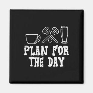 Plan voor de dag van de koffielacrosse beerlax Dri Magneet