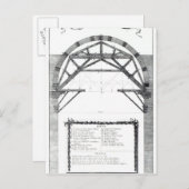 Plan voor de structuur van de dome van St. Briefkaart (Voorkant / Achterkant)