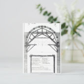 Plan voor de structuur van de dome van St. Briefkaart (Staand voorkant)