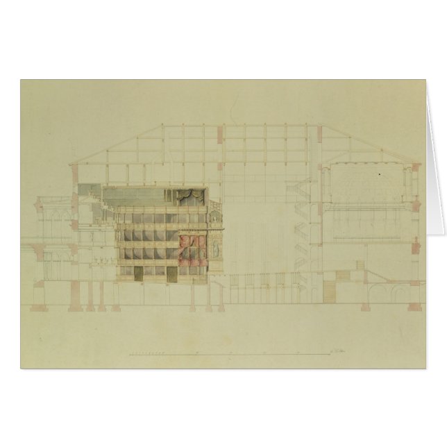 Plan voor het Koninklijk Theater van Dresden, c.18 (Voorkant Horizontaal)