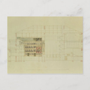 Plan voor het Koninklijk Theater van Dresden, c.18 Briefkaart