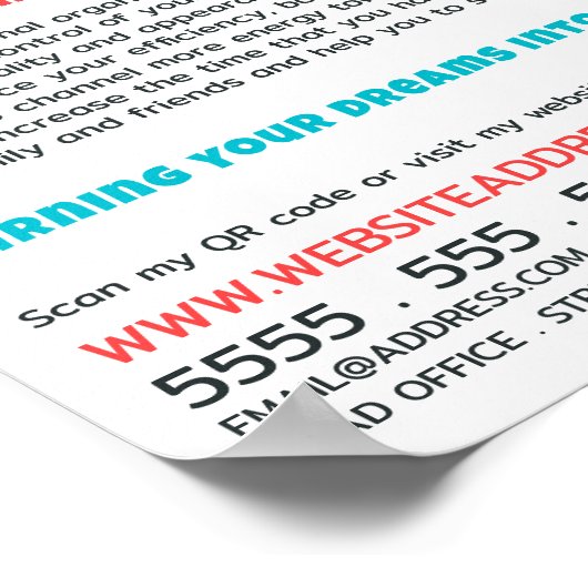 Plan voor het Ontwerp van het Succes, Professionel Poster (Hoek)