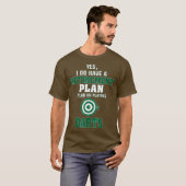 Plan voor het spelen van Darts Pensioenregeling T-shirt (Voorkant volledig)